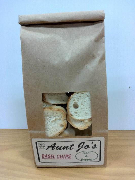 Aunt Jo's bagel chips (salt & pepper)